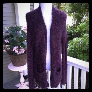 TOPSHOP Fuzzy Soft Long Length Cardigan